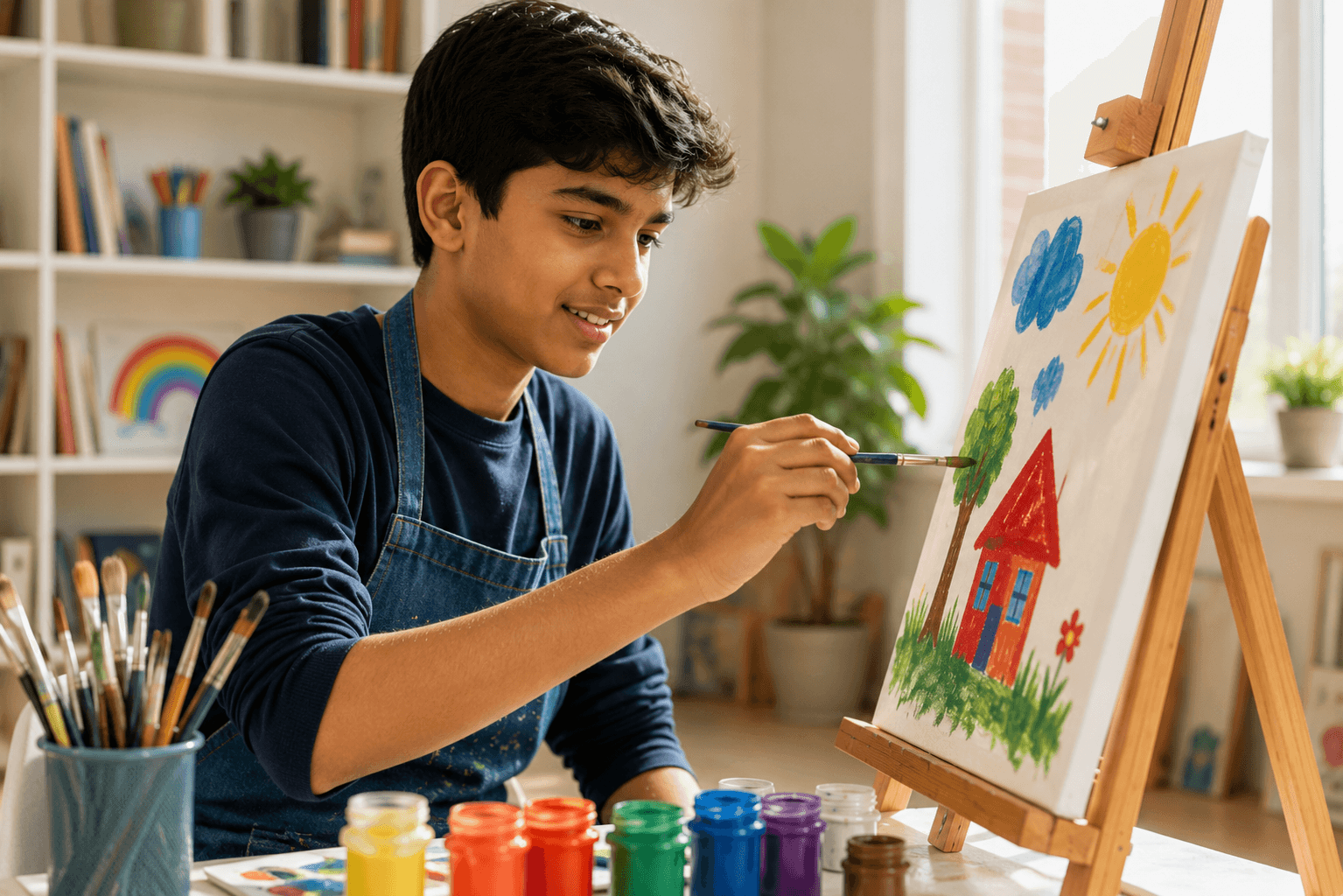Child painting